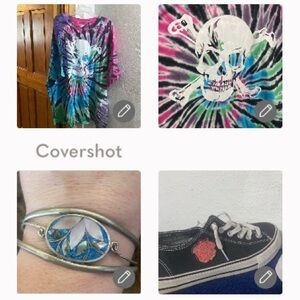 5XL☠️SKULL King tee+Canvas🌹Tat Shoes 10+Alpaca🌸Bangle Adj.